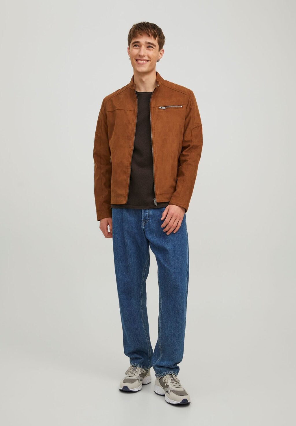 Куртка межсезонная JJEROCKY NOOS Jack & Jones, коньячный — фото 2