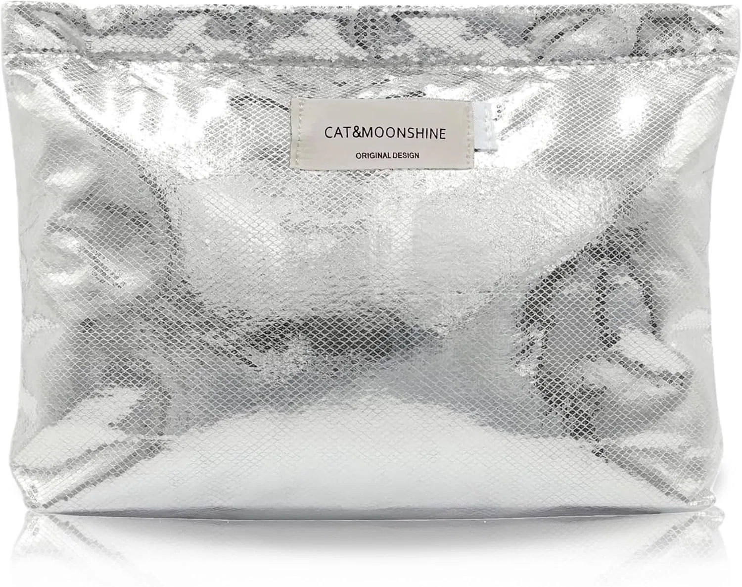 Косметичка с серебряными блестками Nicecone, Silver Glitter.