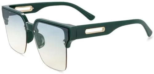 

Солнцезащитные очки большого размера 2027 года, полуободковая прямоугольная форма, для мужчин и женщин, защита от УФ-излучения UV400, винтажный стиль MTZJH, 3