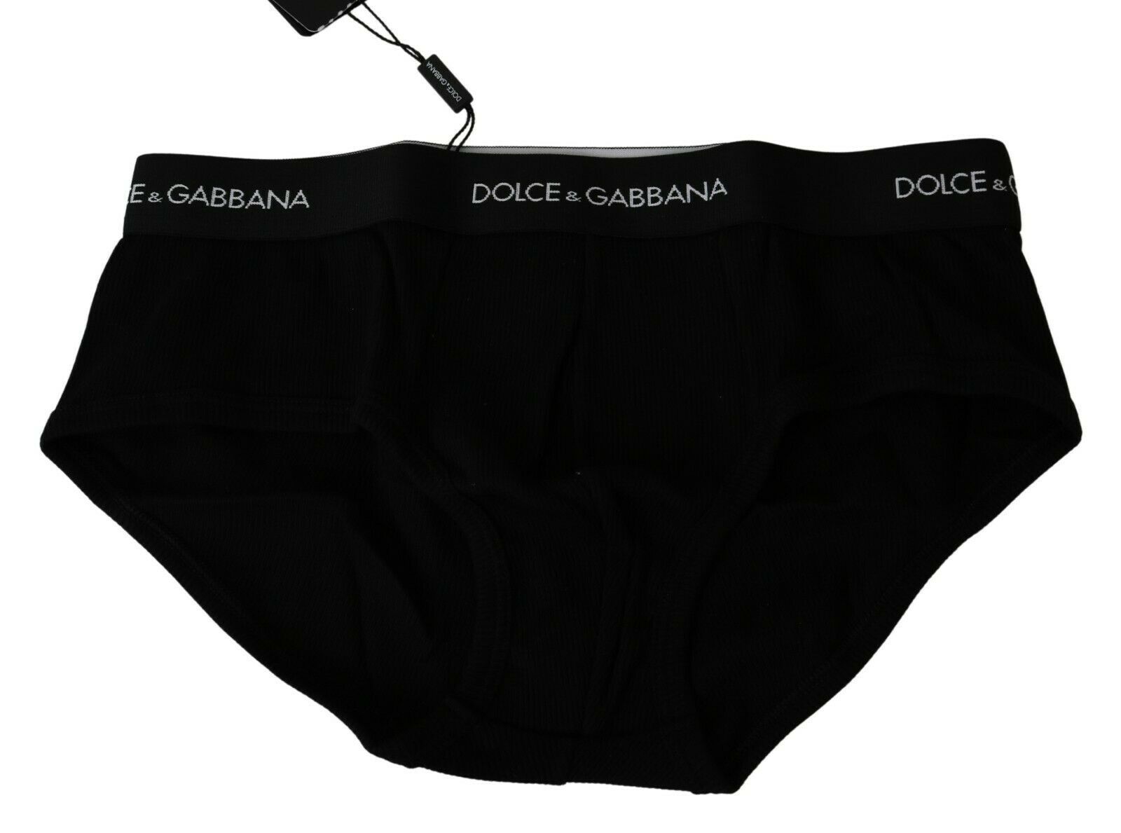 

Элегантные черные хлопковые трусы для повседневной роскоши Dolce & Gabbana
