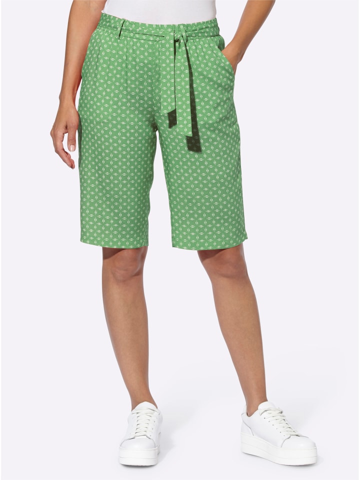 

WITT WEIDEN Бермудские шорты с принтом в виде яблок и белого цвета