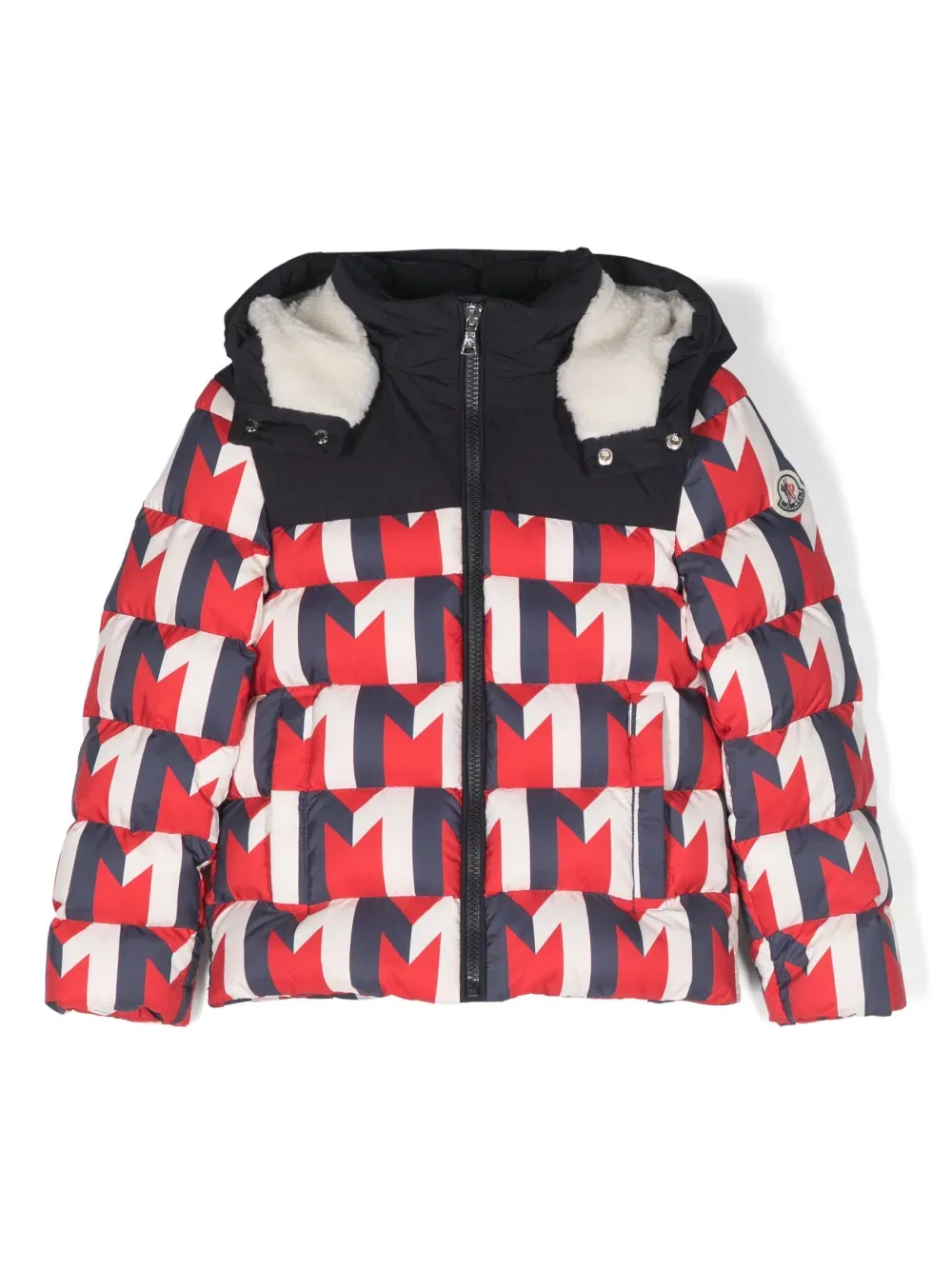 Стеганая куртка Evano с логотипом Moncler Enfant, красный