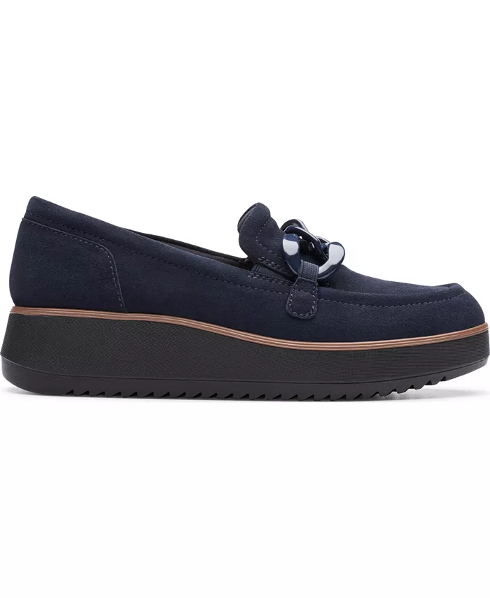 Коллекция Zylah May лоферы на низком каблуке Clarks, синий — фото 2