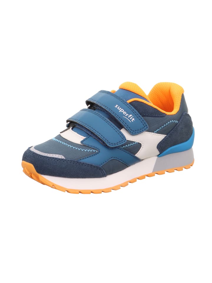 

Кроссовки на шнуровке superfit, цвет blau/orange