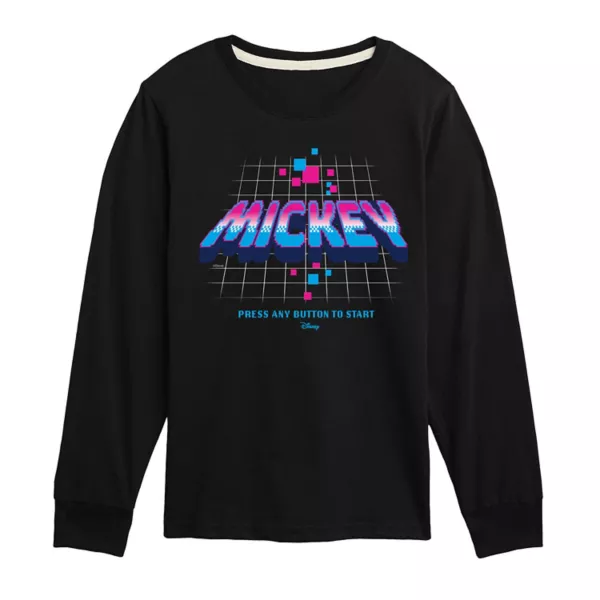 

Футболка с длинным рукавом и принтом Микки Мауса для мальчиков 8-20 лет Disney, черный