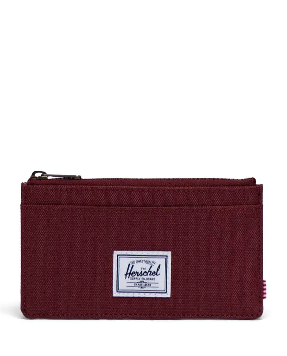 

Экологическая визитница бордового цвета унисекс Herschel, цвет Granate