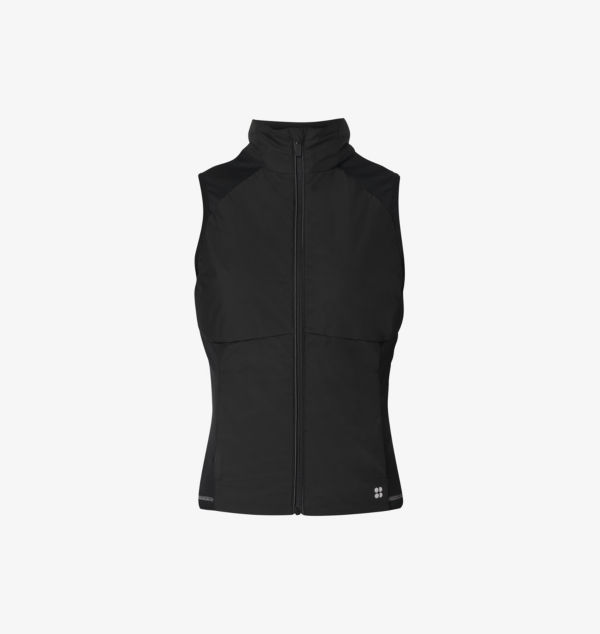 

Жилет Limitless pro run из переработанного полиэстера со светоотражающим логотипом Sweaty Betty, черный