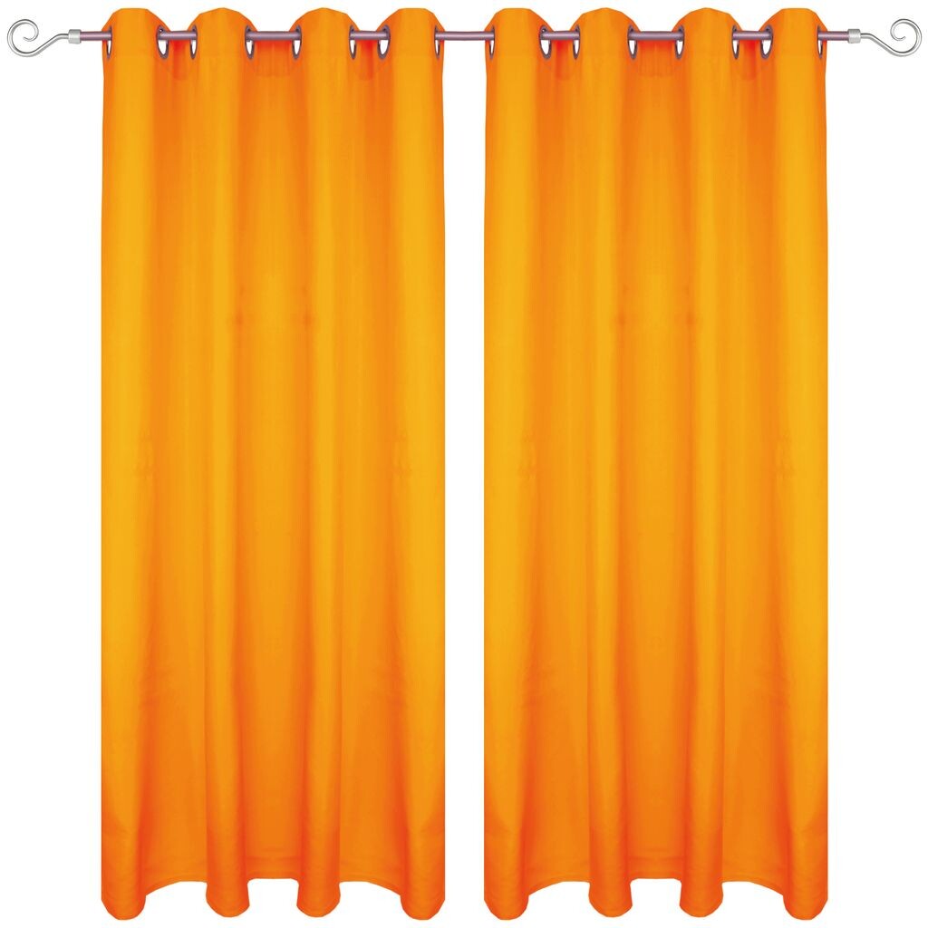 

Штора с люверсами 140х145 см (ширина х длина) светло-серого цвета, непрозрачная штора, штора на люверсах во многих вариантах. Bestgoodies, оранжевый