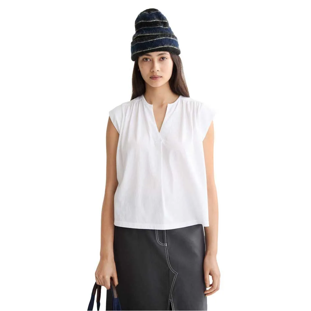 

Блузка с коротким рукавом Scotch & Soda Drapey V, белый