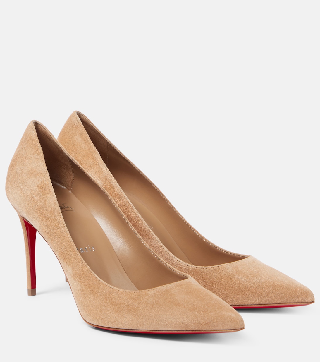 Туфли Kate 85 из замши Christian Louboutin, Lionne/ Lin Lionne