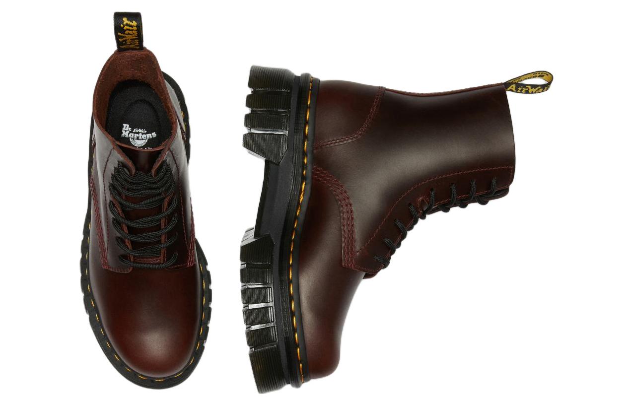 Мужские ботинки Dr. Martens Audrick Brando кожаные на платформе, красно-коричневый — фото 4