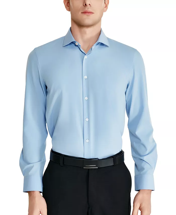 

Мужская классическая рубашка из поплина Slim-Fit Solid Tallia, синий