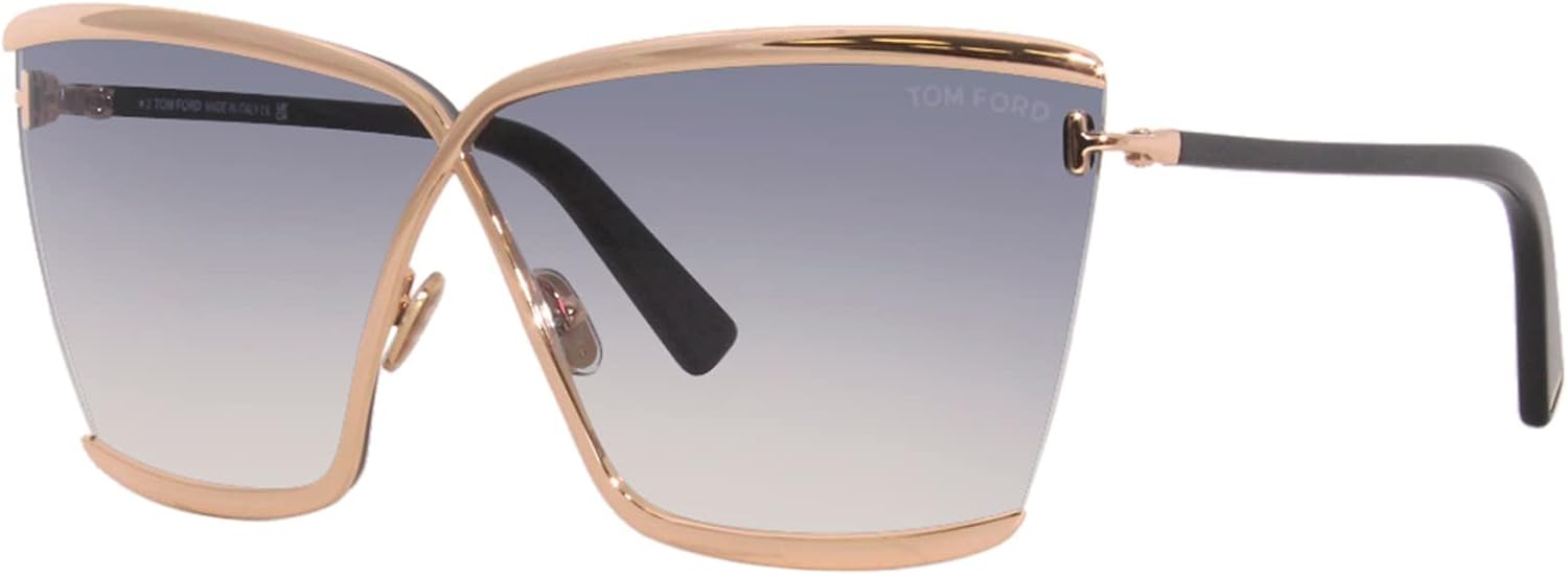 

Солнцезащитные очки Tom Ford ELLE-02 FT 0936, блестящие, розовое золото/серый оттенок, размер 71/1/130, женские, Shiny Rose Gold W. Dk. Havana Temples/Gold-logo/Grey-brown Gradient-28f