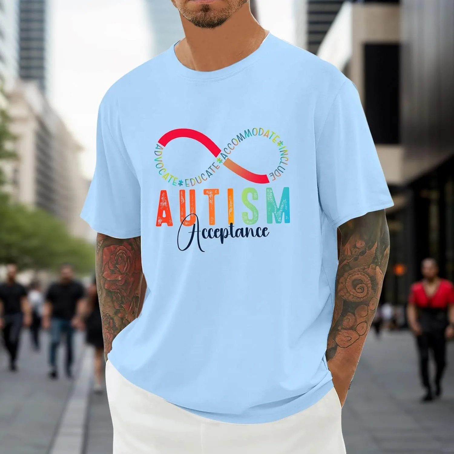 Футболка с рисунком Autism Awareness, Unisex, короткий рукав — фото 3