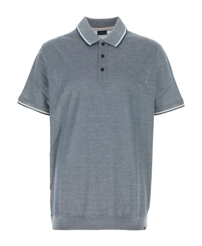 

Поло из хлопкового пике Paul & Shark, серый