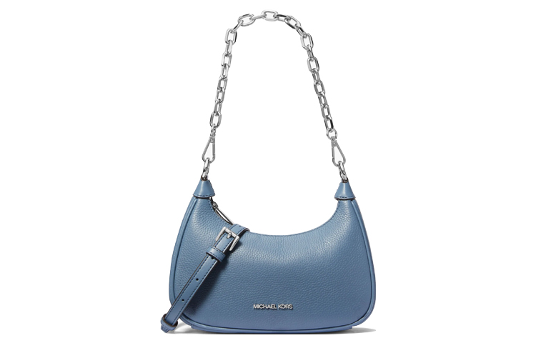 

MICHAEL KORS Кожаная сумка через плечо среднего размера джинсового синего цвета