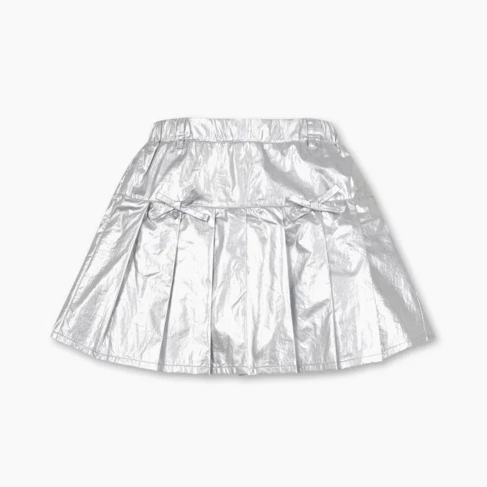 Детская плиссированная юбка с серебристой кокеткой от Benetton Kids