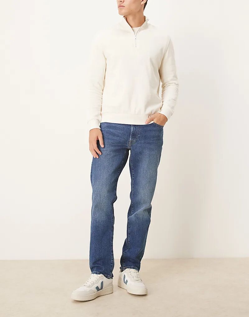 

Джинсы прямого кроя Abercrombie & Fitch Vintage Stretch темно-синего цвета