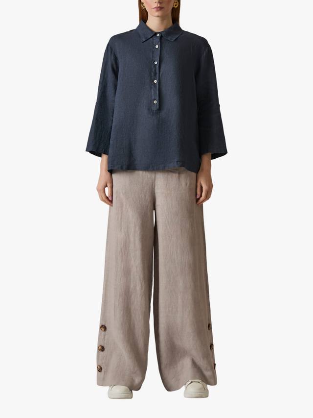 

Топ из чистого льна Button Pure James Lakeland, Navy