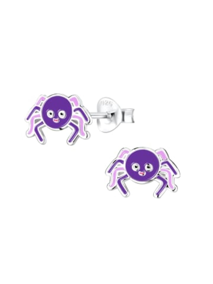 

Alexander York Серьги-гвоздики SPIDER фиолетового цвета из серебра 925 пробы, комплект из 2 штук