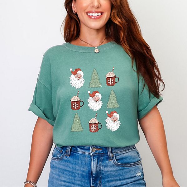 

Футболка Tree and mug collage garment dyed Simply Sage Market, Light Green, Зеленый, Футболка Tree and mug collage garment dyed Simply Sage Market, Light Green