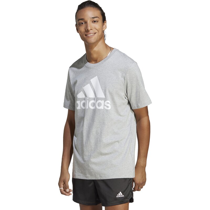 Футболка первой необходимости, одинарный джерси, большой логотип Adidas, цвет mgreyh — фото 2