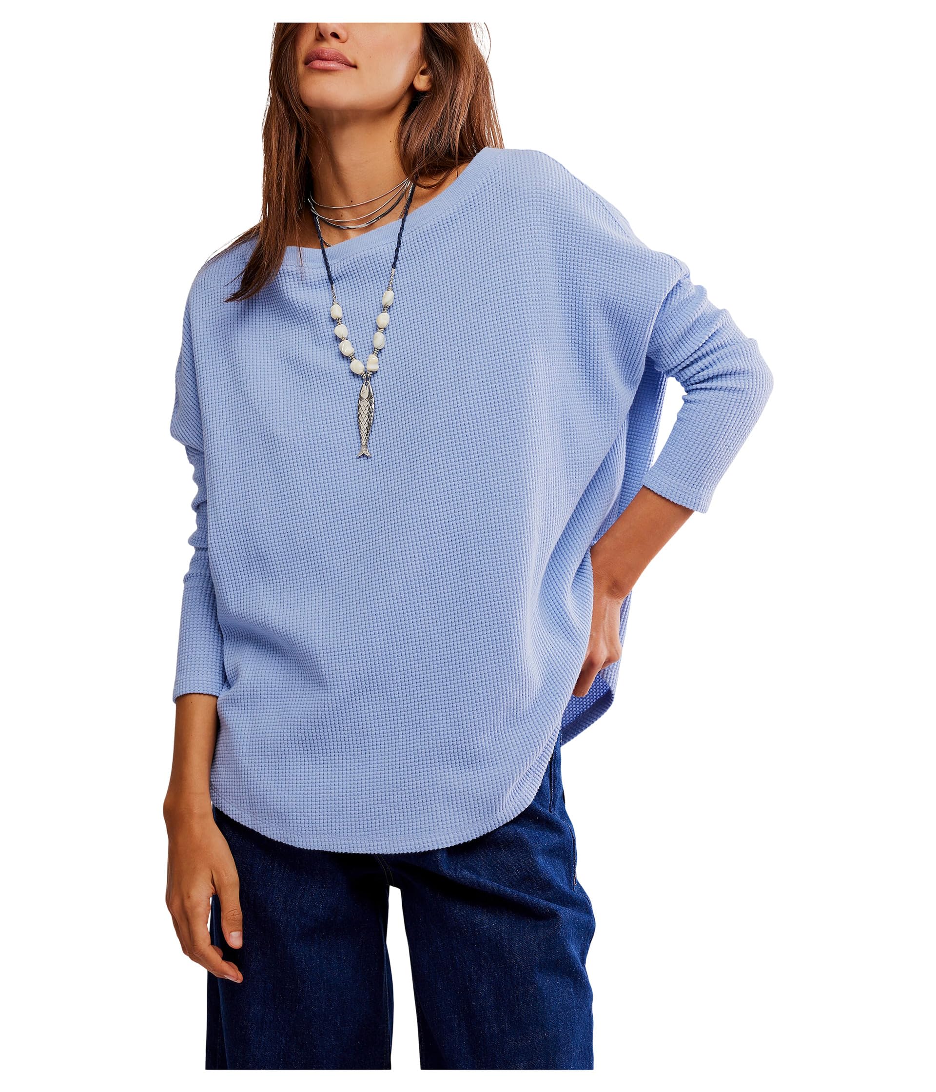 

Топ Free People Latte Blues Thermal Solid, цвет Dawn Breeze