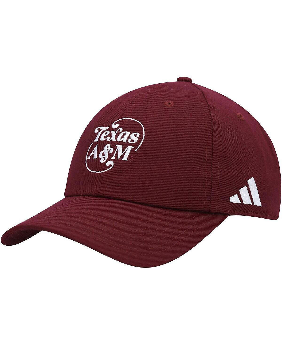 

Мужская темно-бордовая регулируемая шляпа Texas A&M Aggies с напуском adidas