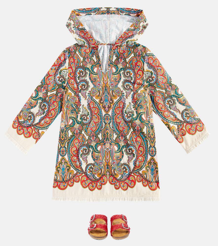 Отти пейсли хлопковый пляжный топ Zimmermann Kids, Multi Paisley — фото 2