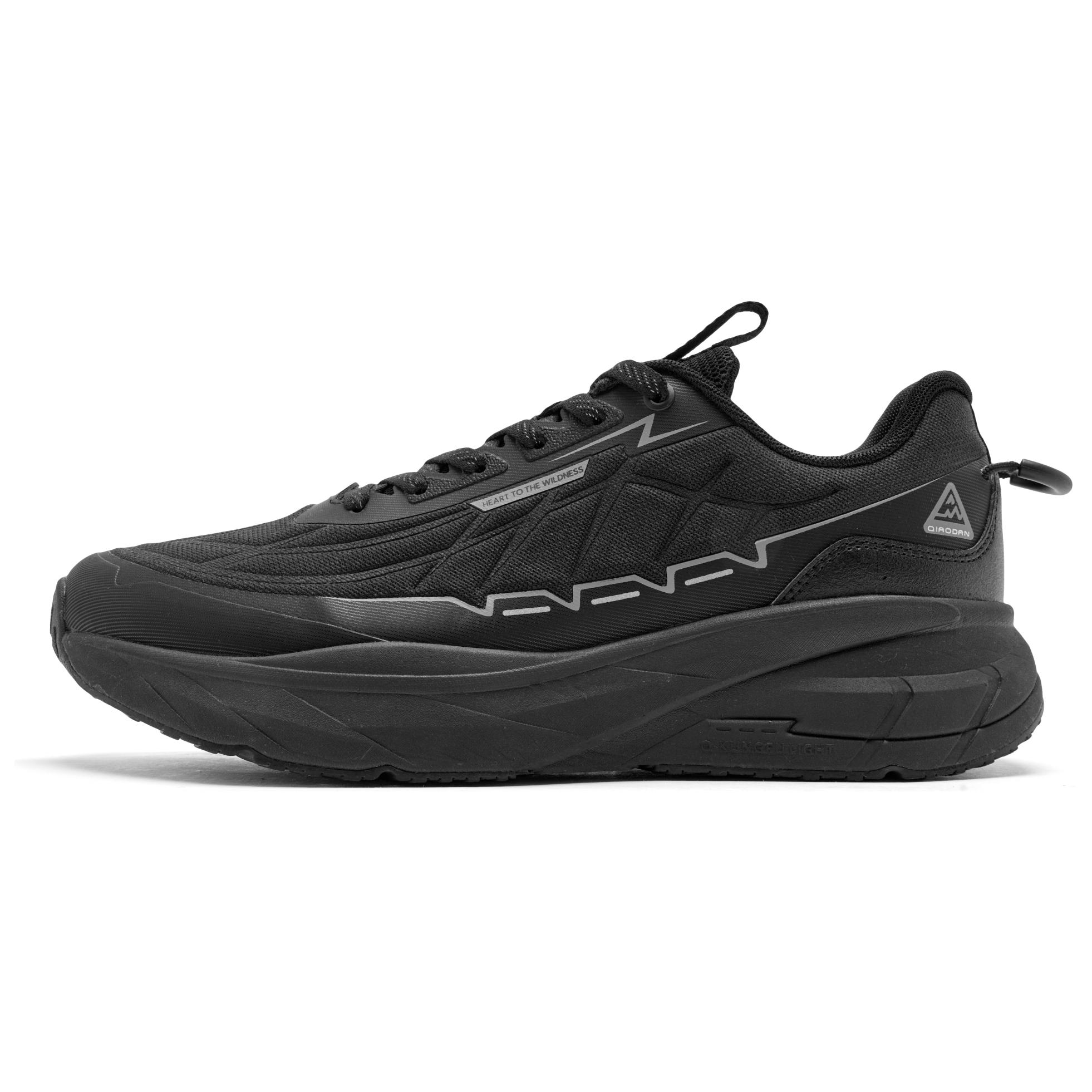

QIAODAN Кроссовки Flying Cloud Cushioning с амортизацией, противоскользящим и износостойким дышащим покрытием, низкие, мужские, черные
