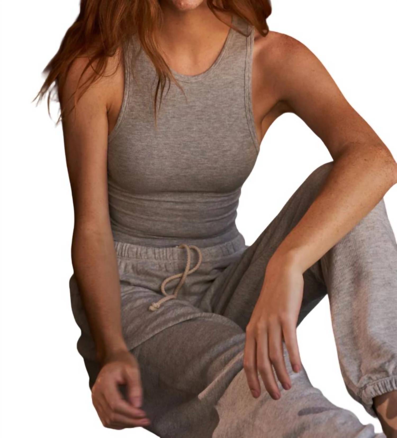 

Топ Gigi Rib Tank Top в цвете Heather Grey PERFECTWHITETEE
