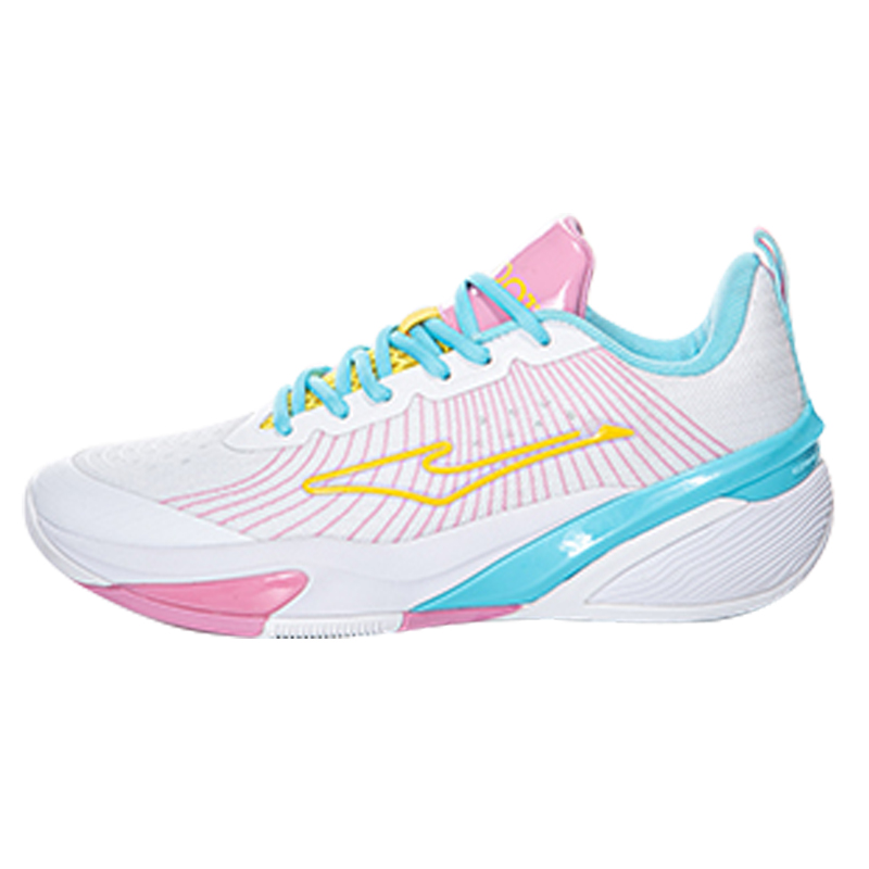 

Erke Баскетбольные кроссовки с низкой амортизацией, дышащие, мужские, белые, розовые, синие