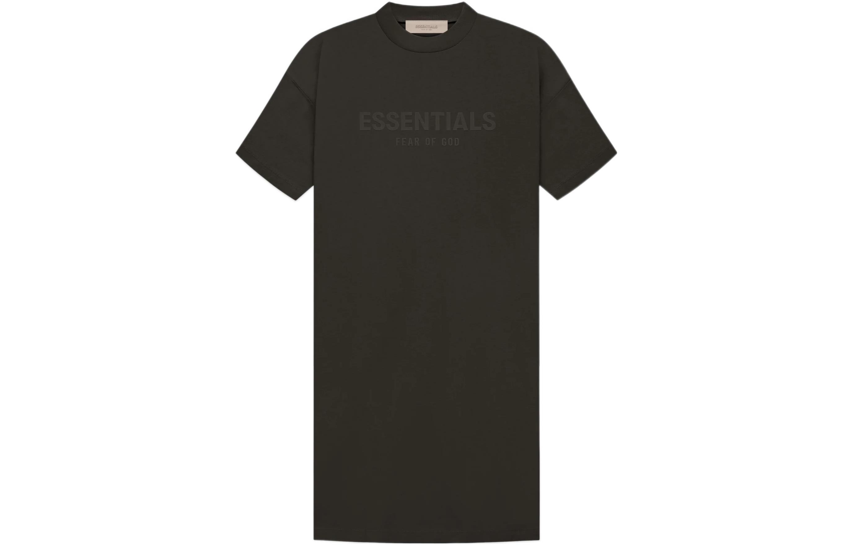 Футболка-платье женская Iron Fear Of God Essentials, серо-черная — фото 2