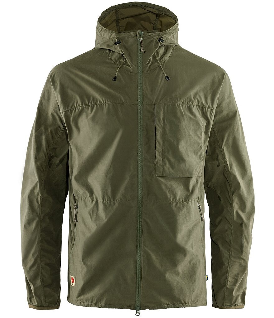 

Ветрозащитная куртка Fjallraven High Coast с молнией во всю длину из переработанных материалов, зеленый