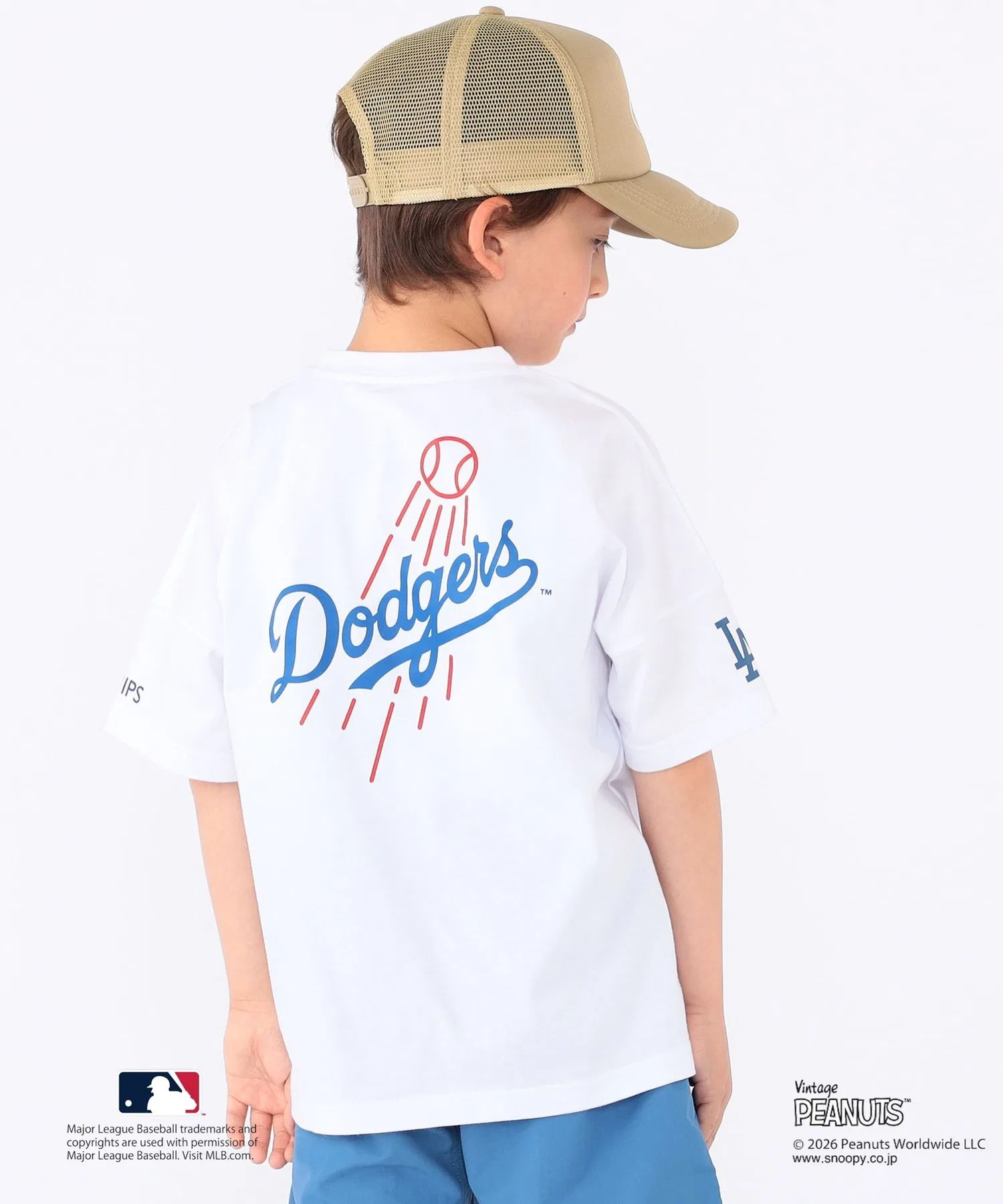 Детская футболка SHIPS KIDS PEANUTS×MLB с принтом — фото 4