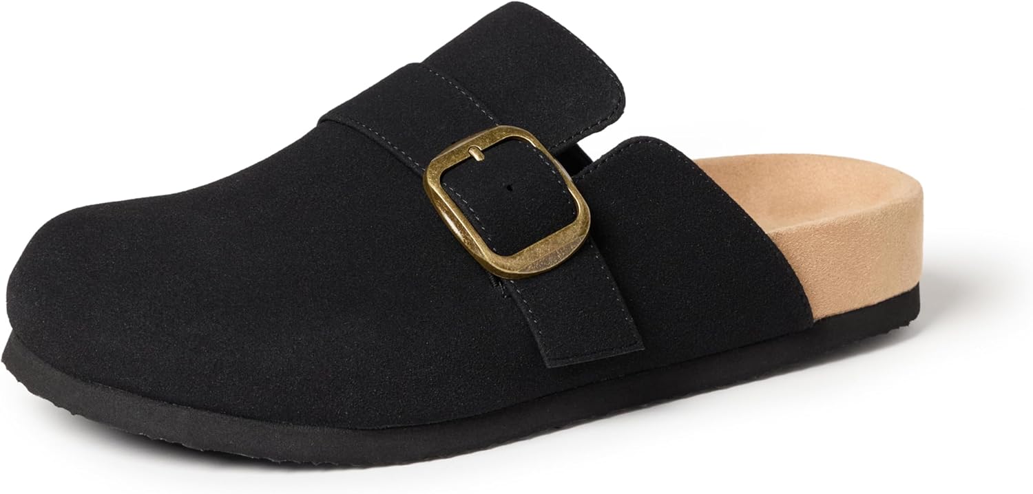 

Мужские сабо Amazon Essentials с верхней пряжкой и удобной посадкой, черный