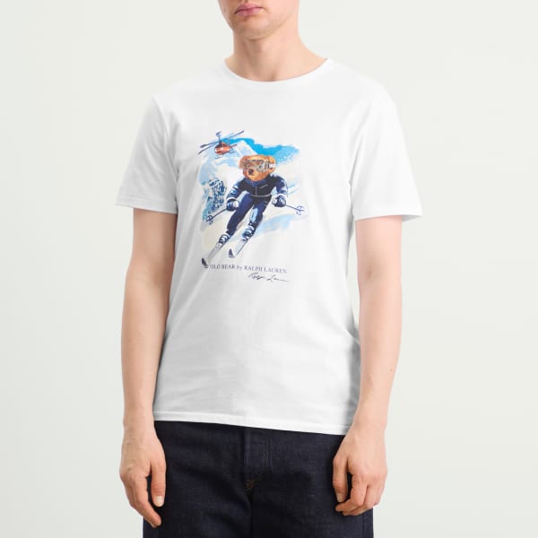 Футболка с изображением активного медведя Polo Ralph Lauren, белый — фото 2