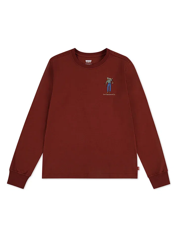 Лонгслив с принтом Levi's Kids, красный