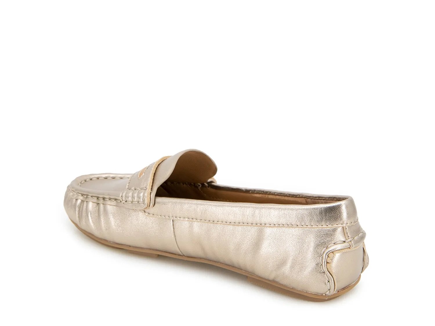 Лоферы Gentle Souls by Kenneth Cole Madison Driving Loafer, Gravel Metallic Leather — фото 3