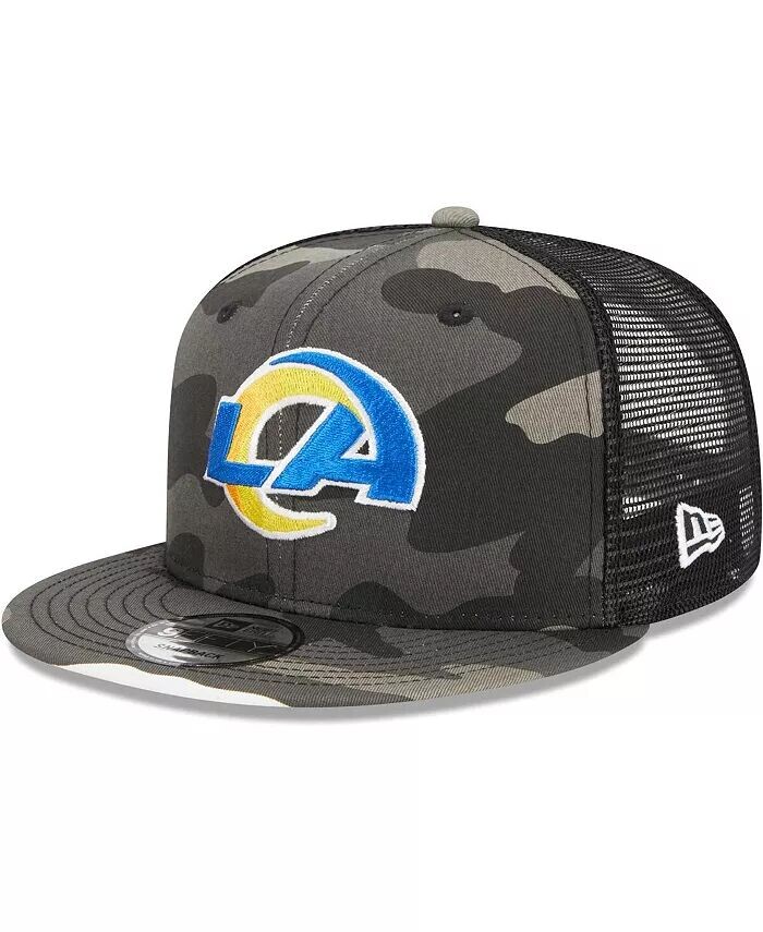 

Мужская городская камуфляжная кепка Los Angeles Rams 9FIFTY Trucker Snapback New Era, зеленый