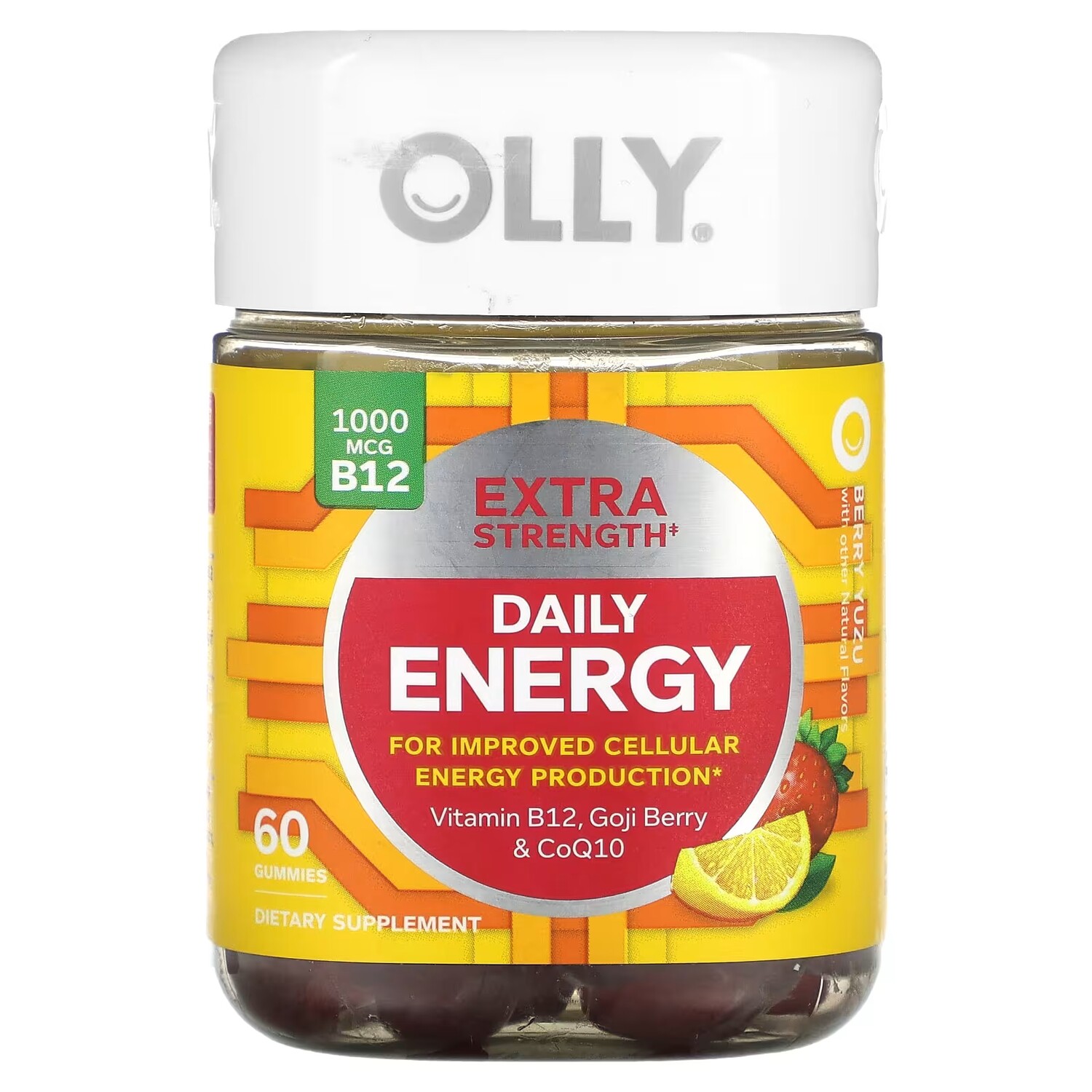 

Добавка Olly Daily Energy Extra Strength, 60 жевательных конфет
