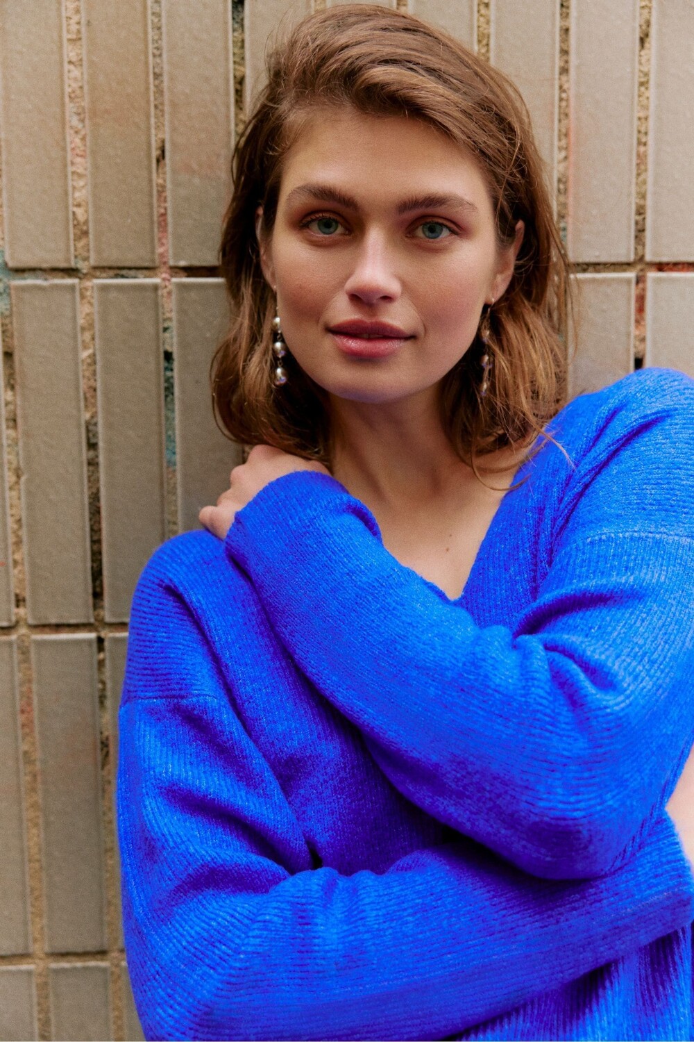 

Мягкий на ощупь вязаный джемпер Vero Moda, синий