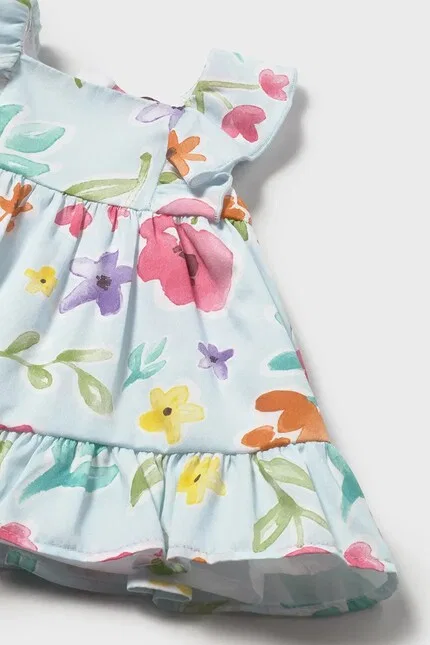 Платье из хлопка Mayoral Newborn, синий — фото 3
