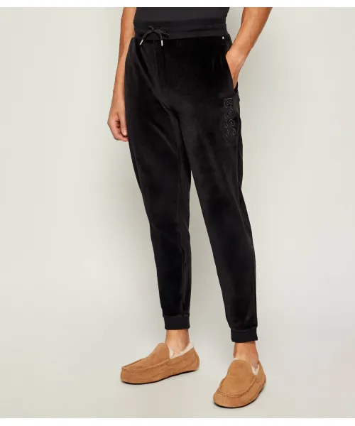 

Велюровые спортивные штаны Regular fit Boss, черный