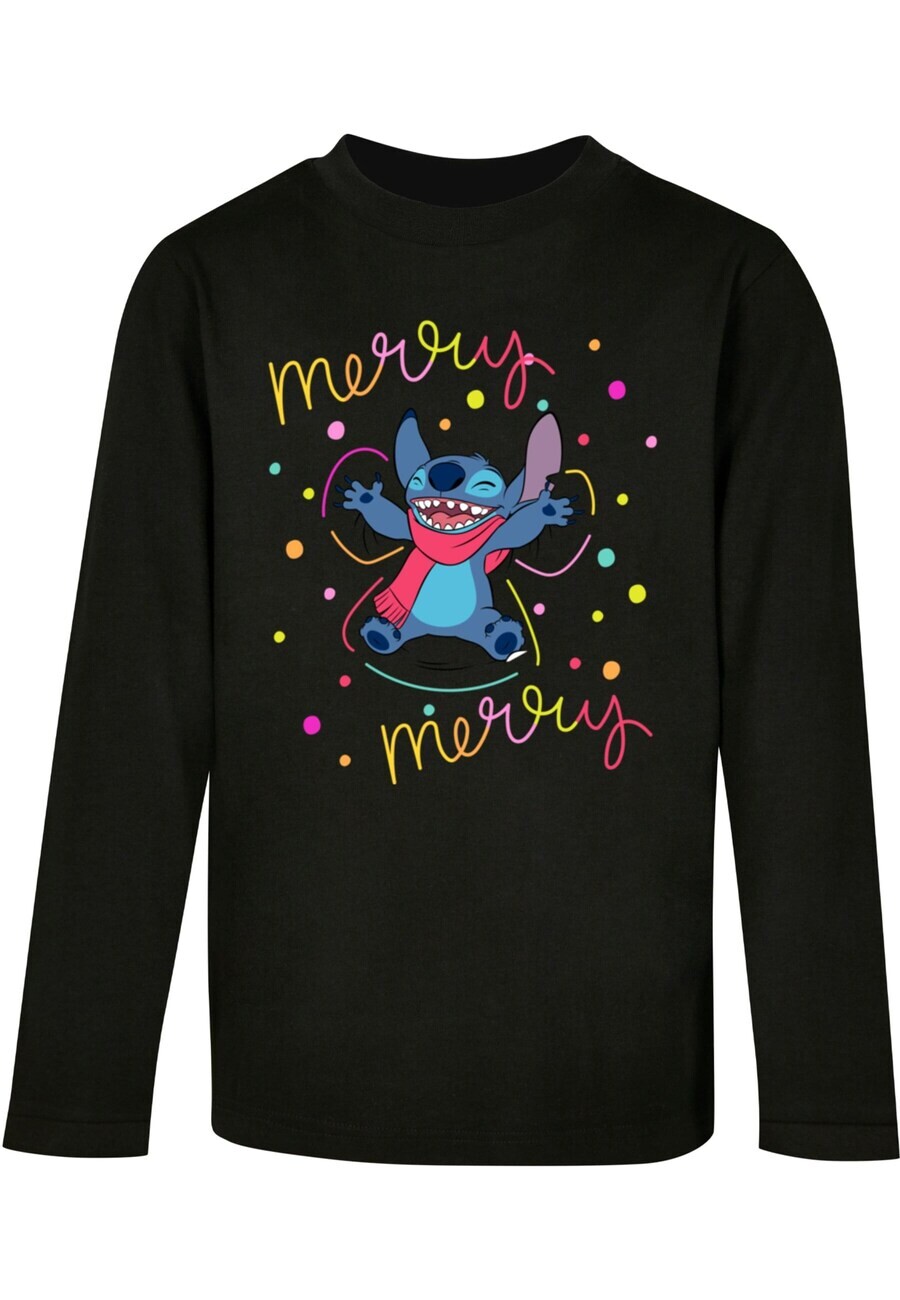 

Лонгслив ABSOLUTE CULT Shirt Lilo And Stitch - Merry Rainbow, черный