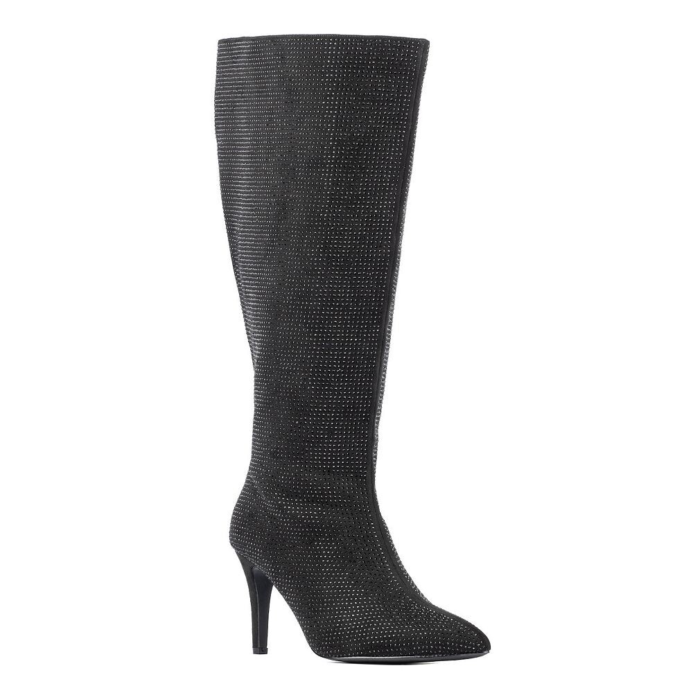 

Женские сапоги до колена Fashion To Fig Stevie Gem, широкая ширина Fashion to Figure, черный