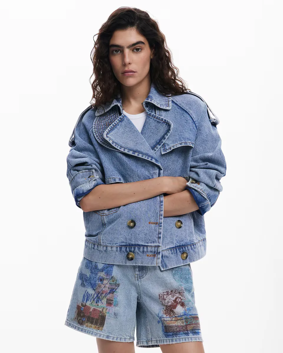 

Женский двубортный пиджак Tucker Desigual, синий