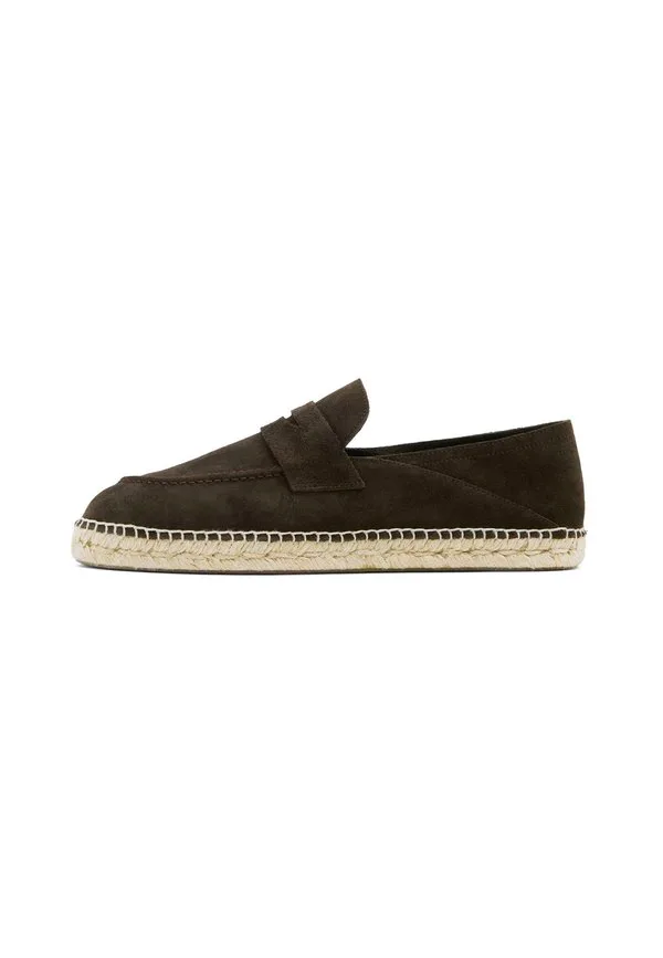 Эспадрильи с ремешком из тонкой ткани Massimo Dutti, Dark Brown