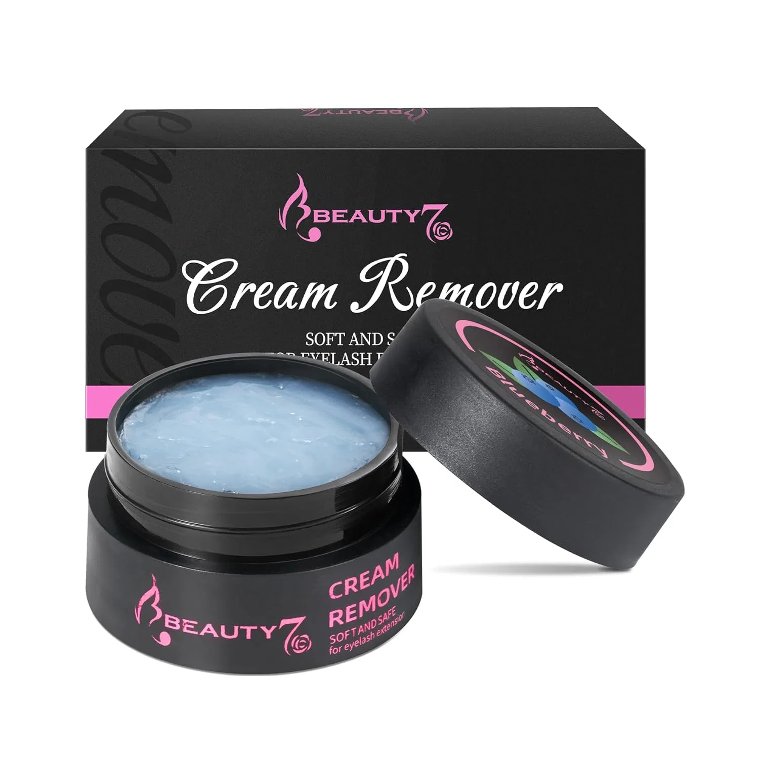 Крем для лица Beauty7 — Ремувер для наращенных ресниц с ароматом черники , Blueberries, 5 г