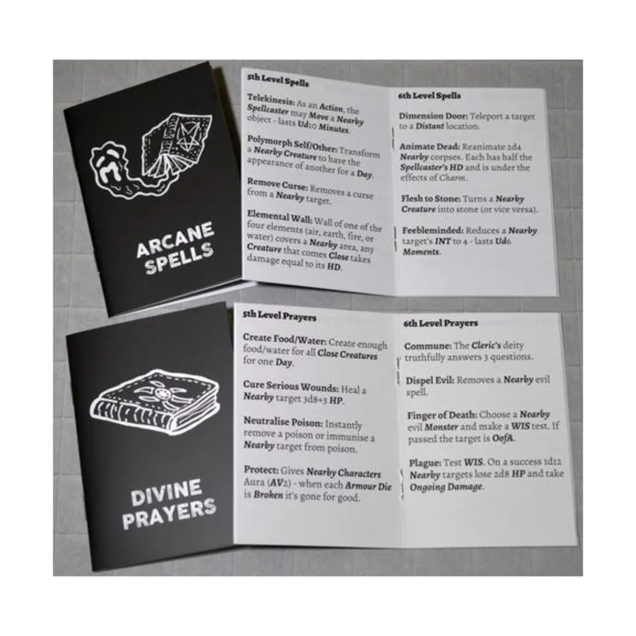 

Spell/Prayer Booklet Set (2nd Edition), Black Hack, мягкая обложка